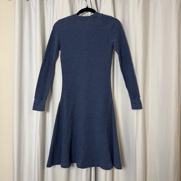 Polo Ralph Lauren Waffle-Knit Henley Maxi Dress Blue Western Boho Small - Picture 11 of 14